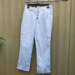 Kenneth Cole Button Fly High Rise Straight Leg Comfort Stretch Jeans Size 8/29